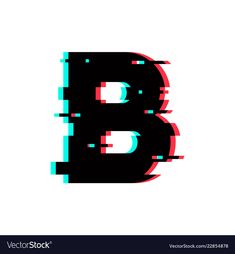 the letter b is made up of pixels