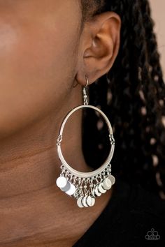 Speed of SPOTLIGHT Silver ✧ Earrings Earrings Fringe Earring, Jewelry Watch, Awesome Outfits, Diy Wire Jewelry, Silver Frames, Paparazzi Accessories, Paparazzi Jewelry, Amazing Jewelry, Jewelry Sales