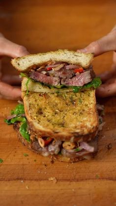 Owen Han on Instagram: "Crying Tiger Steak Sandwich 🐅 

INGREDIENTS 
• Sourdough Bread
• Unsalted butter, softened
• 1 teaspoon brown sugar
• 1 teaspoon fish sauce
• 1/4 teaspoon red chili flakes
• 1 tablespoon cilantro, chopped
• 1 teaspoon lime juice
• 1 small shallot
• 1 red chili
• Ribeye Steak
•  fish sauce
• soy sauce
• oyster sauce
• brown sugar
• 1 red chili, sliced
• 1/2 red onion, thinly sliced
• 1/4 cup cilantro, chopped
• Crispy garlic chips" Han Crying, Crying Tiger Steak, Owen Han, Garlic Chips, Crispy Garlic, Sandwich Ingredients, Red Chili Flakes, Steak Sandwich, Ribeye Steak