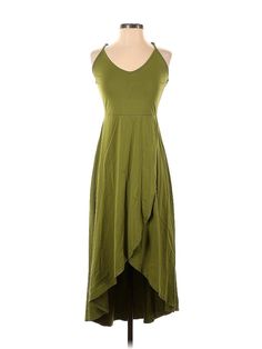 Assorted Brands Casual Dress Size: Small Green Dresses - used. 95% COTTON, 5% SPANDEX, High/Low, Halter, Solid, High Low, Sleeveless | Casual Dress: Green Solid Dresses - Size Small Hiking Dress, Green Casual Dress, Green Dress Casual, Green Dresses, Solid Dress, Casual Dresses For Women, Green Dress, High & Low, High Low