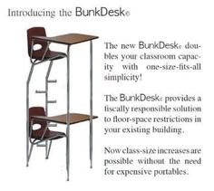 an advertisement for bunkdesk with instructions on how to use it