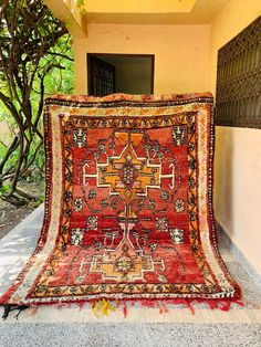 Moroccan vintage Rug, 6/8 feet Contemporary Berber Rug, Handmade Rug, Colorful | eBay Craftsman Interior Design, Moroccan Rug Living Room, Middle Eastern Rug, Boho Style Interior, Craftsman Interior, Colorful Moroccan Rugs, Recycled Rugs, Weave Rug, Rug Moroccan