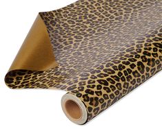 a brown and black leopard print wrapping paper