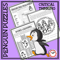 penguins crossword puzzles with the words'world ladders'and an image of a penguin