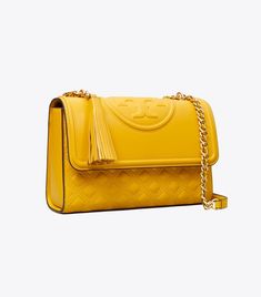 Fleming Convertible Shoulder Bag: Women's Handbags | Tory Burch Pnw Fashion, Miller Sandal, Womens Designer Handbags, Designer Shoulder Bags, Women's Handbags, Diamond Quilt, Kate Spade Crossbody, Metal Chain, Smooth Leather