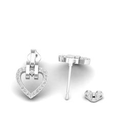 This Open Heart Diamond Stud Earrings are a stunning accessory for any occasion. They feature a delicate open-heart design and shimmering diamonds that add elegance and sophistication to any outfit. Crafted with high-quality materials, these earrings are a timeless and versatile addition to any jewelry collection. Metal: 14K Gold Setting Type: Prong Rhodium Finish: Yes, on White Gold Natural Diamond Details: Weight: 0.26 Quantity: 40 Average Cut: Very Good Average Color: G-H Average Clarity: SI1 Spiritual Fashion, Dance Jewelry, Heart Diamond, Birthstone Gifts, Ring Pendant Necklace, Diamond Stud Earrings, Diamond Stud, Open Heart, Mens Wedding Bands