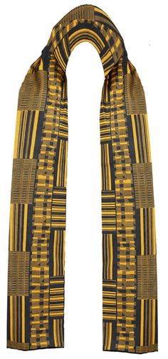 Gold Kente African Graduation Print Stole / Sash African Print 100% Cotton Vibrant colors. Length 70 Inches Made in Nigeria Color - Gold and Black The fabric is a Kente print, not woven kente cloth About this item Size: 70 inches long by 5.5 inches wide Made in Africa: From the fabric to the craftsmanship, every step of the production of this Sash/Stole is proudly African made. By choosing our Kente prints, you contribute to the support of artisan communities in Nigeria. Your purchase helps sust Gold Kente, African Dashiki Shirt, African Tops For Women, African Pants, African Shoes, Kente Print, African Hats, Head Wraps For Women, African Dashiki