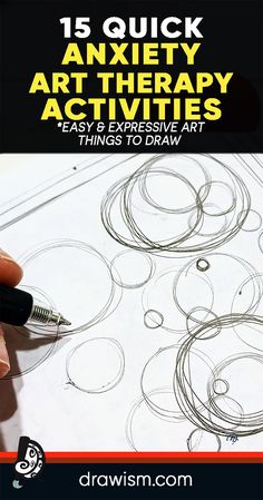 15 Anxiety Art Therapy Activities & Easy & Expressive Art Things to Draw. Art Therapy Ideas & Activities. With an easy drawing ideas list for beginners, you can quickly spark your creativity & relax your thoughts with these prompts & grounding exercises! Art Prompts For Beginners, Art Relaxation Ideas, Expressive Art Activities, Art Therapy Drawing Prompts, Art Therapy Doodling, Art Exercises For Relaxation, Simple Art Prompts