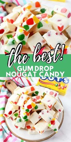 the best gumdrop nougat candy recipe is made with just 3 ingredients and it's so easy to make