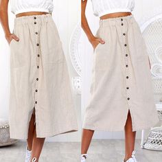 SOLID COLOR HIGH WAIST SKIRT High Waist Cotton Skirt For Summer, Casual High Waist Non-stretch Skirt, Casual Summer Pleated Skirt, Casual Non-stretch Skirt With Pockets, Non-stretch Summer Skirt For Day Out, Non-stretch High Waist Skirt For Day Out, Non-stretch Cotton Pencil Skirt, Casual Cotton Mini Skirt Non-stretch, Casual Cotton Non-stretch Mini Skirt