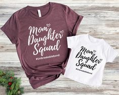 "Mom Daughter Squad Shirt, Mommy And Me Shirt, Mother's Day Shirts, Mom And Daughter Matching Shirt, Unbreakable Bond Shirt, Mom Daughter Tee This is Moko Shirt!  -Don't forget to see all the photos in listings for details like print color options and sizes and shirt colors.  -Use the drop-down menus to notify the sizes and colors of your shirts.  -Prices vary depend on the shirt sizes.  -Shirts are soft and regular relax fit. Below there are some information about my products and shop.  -Shirt Mommy And Me Shirts Daughters, Mom And Daughter Matching, Mommy And Me Shirt, Mom And Daughter, Squad Shirt, Matching Tees, Mom Daughter, Adulting Shirts, Mothers Day Shirts