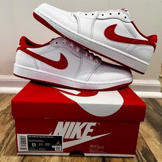 Jordan 1 Retro Og Low University Red Cz0790 161 Size 11 Brand New We Only Sell 100% Authentic Shoes. We Ship Fast! Usually Within 24 Hours Of Cleared Payment. We Are A Trusted Buyer And Seller. Please Ask All Questions Prior To Purchase. University Red Low-top Jordan Shoes, Red Low-top Sneakers, Red Basketball Shoes With Perforated Toe Box, Red Basketball Shoes For Sports, Red Custom Sneakers For Sports With Perforated Toe Box, Red Skate Shoes With Perforated Toe Box For Sports, Red Skate Shoes For Sports With Perforated Toe, Casual Low-top Sneakers With Red Accents, Sporty Low-top Sneakers With Red Accents