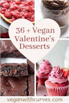 vegan valentine's desserts with the title overlay