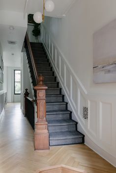 the stairs in this house are made of wood