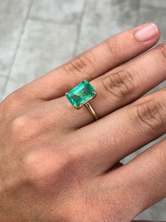 Gold Engagement Ring Emerald, Green Engagement Rings, Emerald Gold Ring, Feed Layout, Emerald Engagement Ring Green, Emerald Stone Rings, Engagement Ring Emerald Cut, Gemstone Solitaire Ring, Engagement Ring Emerald