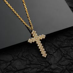 10k 14k 18k Solid Gold Cross Necklace,Dainty Cross Charm Necklace,Real Gold Pendant,Religious Jewelry, Cross Necklace For Women,Gift For Mom This necklace is handmade and produced with 10k 14k 18k solid gold according to your preference. Gold Color : Yellow Gold, White Gold, Rose Gold Pendant Size: Height: 0.79 inches (20 mm) Width: 0.51 inches (13 mm) Gemstone : Cubic Ziconia We have 3 Types solid gold chain options: Type1 Chain (0.85mm thick) Type2 Chain (0.97mm thick) Type3 Chain (1.30mm thic Elegant Pendant Cross Necklace With Clavicle Chain, Elegant Cross Pendant Necklace With Clavicle Chain, Luxury Gold Diamond Cross Pendant Necklace, Elegant Clavicle Chain Cross Necklace For Gift, Luxury Diamond Clavicle Chain Necklace For Gift, Luxury Cross Pendant Jewelry With Adjustable Chain, Elegant Cubic Zirconia Cross Necklace With Clavicle Chain, Luxury Cross Jewelry With Adjustable Chain, Wedding Clavicle Chain Necklace With Cross Shape