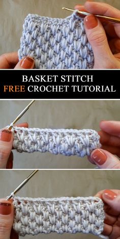 crochet basket stitch pattern for beginners to learn how to crochet