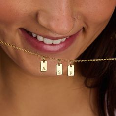 Tag Initial Necklace Charms For Mom in 14k Gold Plated | Little Sky Stone Minimalist Engraved Initial Necklace With Rectangular Pendant, Classic Personalized Initial Necklace With Rectangular Pendant, Personalized Classic Initial Necklace With Rectangular Pendant, Dainty Personalized Initial Necklace With Rectangular Pendant, Minimalist Personalized Initial Necklace With Rectangular Pendant, Minimalist Initial Necklace With Rectangular Pendant, Personalized Rectangular Initial Necklace Minimalist Style, Dainty Personalized Rectangular Charm Necklace, Everyday Engraved Initial Necklace