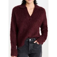 Madewell Brushed Polo Pullover Alpaca Wool Long Sleeve Sweater Nm619 Us Women's Xs Pit 2 Pit: 22" Approx Shoulder 2 Hem: 22" Approx Sleeve From Pit: 18" Approx Color: Burgundy/Maroon Stretch: Yes Condition: New With Tags Luxurious Soft Warm Textured Plush Relaxed Fit Effortless Style Elevated Comfort Timeless Design Casual Elegance Versatile Layering Modern Classic Effortless Chic Stylishly Understated Subtle Sheen Sophisticated Simplicity Lightweight Warmth Chic Silhouette Easy-To-Wear Minimalist Charm Casual Sophistication Relaxed Elegance Everyday Luxury Effortless Charm Soft Touch Elevated Casual Cozy Sophistication Timeless Elegance Versatile Sophistication Elevated Casual, Oversized Sweater Women, Polo Pullover, Color Block Cardigan, Everyday Luxury, Merino Wool Cardigan, Madewell Sweater, Polo Sweater, Effortless Chic