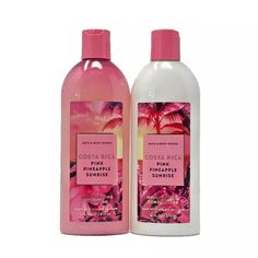 Brand New! Unused! Set Of Two (1each) Bath & Body Works Moisturizing Shampoo + Moisturizing Conditioner In Pink Pineapple Sunrise - Sweet Pink Pineapple, Palm Sugar And Sun-Drenched Nectar. 16oz Each Pink Pineapple Sunrise, Palm Sugar, Pink Pineapple, Moisturizing Conditioner, Moisturizing Shampoo, Shampoo Conditioner, Hair Conditioner, Bath Body Works, Bath Body