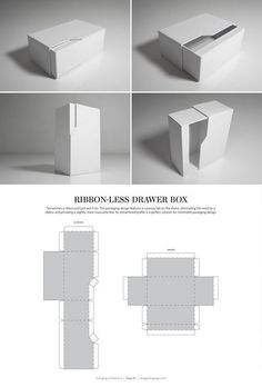 the instructions for how to make an origami paper box with lid and drawer