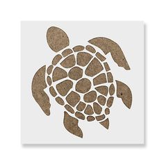 a cutout of a turtle on a white background