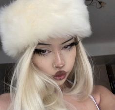 Kiss Icons, The Kiss, Fur Hat, Blonde Hair, Piercings, A Woman, Kiss, Blonde