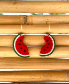 Watermelon Earrings Watermelon Accessory Polymer Clay - Etsy Watermelon Earrings, Earrings Unique, Handcrafted Earrings, Small Designs, Polymer Clay Earrings, Handmade Earrings, Clay Earrings, Earrings Handmade, Watermelon