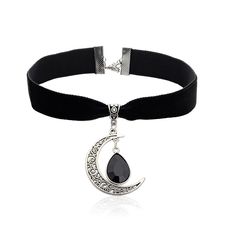 PRICES MAY VARY. M A T E R I A L S: made of high quality polish alloy plated,tarnish and nickel free, hypoallergenic S I Z E : width of 1.8 cm black velvet, choker length of 35 cm plus 7 cm adjustable extender, can be adjust from 13.7" to 16.5", pendant width of 3.5 cm SPOOKY SEASON HALLOWEEN COSTUMES : Simple and Elegant make this a perfect piece of Halloween jewelry for her, matching costumes, gothic outfits and steampunk in everyday life, suit for lady, Sexy Costume, Victorian, Princess, Vamp Season Halloween Costumes, Halloween Costumes Simple, Halloween Choker, Victorian Princess, Moon Choker, Celtic Festival, Cat Cosplay, Witch Necklace, Matching Costumes