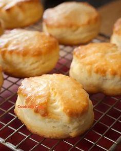 some biscuits are cooling on a wire rack