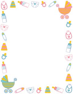 a baby's frame with toys and items in the shape of a rectangle