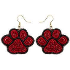 PRICES MAY VARY. Handmade Paw Post Earrings Colors may vary due to lighting 1.5 inch Long Paw Dangling Lead and Nickel Compliant Here is a Red pair of Beaded Paw Post Earrings; Handmade Paw Earrings Red And Black Beaded Drop Earrings, Adjustable Red Beaded Earrings With Black Beads, Red Earrings With Black Beads As Gift, Red Earrings With Black Beads For Gift, Red Beaded Earrings With Black Round Beads, Red Adjustable Beaded Earrings For Pierced Ears, Red Drop Earrings With Black Beads, Paw Earrings, Colorful Earrings