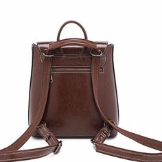 Free U.S. shipping. Style: Vintage , color:Brown, suite for season：Summer, Autumn, Winter ，School, Travel, Work, Material Genuine Leather, Brown Genuine Leather Magnetic Flap Girls Backpack Minimal Backpack, Retro Backpack, Girls Backpack, Satchel Backpack, Coffee Fashion, Girl Backpacks, Black Backpack, Cowhide Leather, Leather Backpack