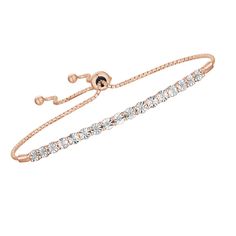 PRICES MAY VARY. DIAMOND BRACELETS: Celebrate your birthday or any special occasion with this beautiful, brilliant diamond bracelet; nothing quite says you care like a diamond Bolo bracelet ADJUSTABLE DESIGN: The flexible chain molds to your wrist; adjustable closure fits perfectly every time; Sterling silver gives a high shine and adds a hint of elegance VERSATILE STYLING: Simple yet luxurious, this Bolo bracelet will amp up your look; layer it with other styles or wear it alone for a sophistic Classic Adjustable Rose Gold Bracelet, Adjustable Classic Rose Gold Bracelet, Adjustable Rose Gold Classic Bracelets, Classic Adjustable Rose Gold Bracelets, Adjustable Classic Rose Gold Bracelets, Rose Gold Bracelet With Diamond Accents For Gift, Rose Gold Diamond-accented Bracelet For Gift, Rose Gold Bracelet With Diamond Accents, Perfect For Gifts, Rose Gold Bracelet With Diamond Accents As A Gift