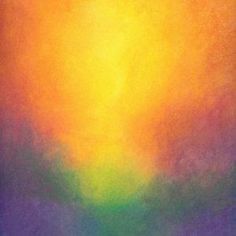 an abstract painting with yellow and purple colors