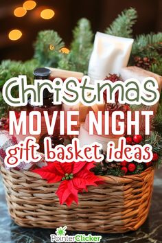 christmas movie night gift basket Hot Cocoa Packets, Basket Gift Ideas, Perfect Movie Night, Perfect Gift Basket, Spa Basket, Expressions Of Sympathy, Christmas Movie Night