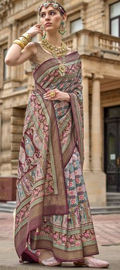 Multicolor color Saree in Art Silk, Silk fabric with Printed, Weaving work Saree Outfit, Bollywood Sarees Online, Bollywood Bridal, Organza Blouse, Designer Silk Sarees, Latest Designer Sarees, Lehenga Collection, Art Silk Sarees, Trendy Sarees