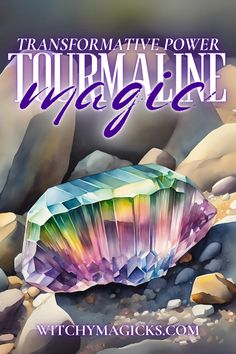 the cover for transformative power magazine with an image of a crystal rock on it