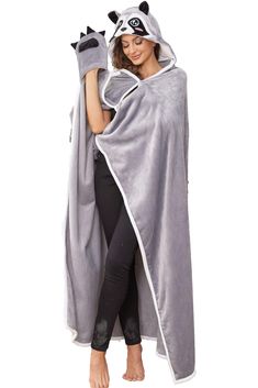 PRICES MAY VARY. Cozy and Comfy：Raccoon Costume-Stay cozy with our Raccoon shaped wearable Raccoon blanket,We use the excellent flannel fleece material,Keeping you warm in the cold winter Versatile：Raccoon Costume Raccoon Wearable Blanket Whether you're sipping your morning coffee outside or working in the office, it doubles as a cozy cape that frees up your hands to move freely while staying cozy and warm Perfect Holiday Gift:Raccoon Hooded Blanket Raccoon costume fits for loungewear, Raccoon P Raccoon Blanket, Raccoon Hoodie, Raccoon Costume, Cute Blankets, Comfy Blankets, Hoodie Cozy, Wearable Blanket, Hooded Blanket, Flannel Material