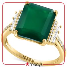 in stock Gold Sign, Baguette Diamonds, Green Onyx, Baguette Diamond, Statement Ring, Ring Set, Baguette, Statement Rings, Onyx