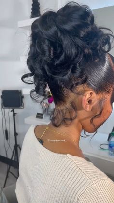 Dramatic Baby Hairs, Weave Ponytail Hairstyles, Sleek Ponytail Hairstyles, Birthday Hairstyles, Baby Hairs, Hair Ponytail Styles, Hair Laid, Dope Hairstyles, Hairstyles Curly