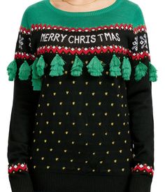 Calling all lumber-jills - this Women's Christmas Tree ugly Christmas sweater has got your name on it. Well, strictly speaking, it's got a big ol' Merry Christmas written across the chest, but it's also sparkling with real festive trees hanging from your own jingle bells. With a cutesy crew neckline and relaxed fit, not only does it look like an enchanting forest; it feels magical too. Ugly Christmas Sweater Outfit, Christmas Sweater Outfits, Ugly Christmas Sweater Women, Tipsy Elves, Christmas Outfits Women, Dress Up Day, Christmas Women, Jingle Bells, Ugly Christmas