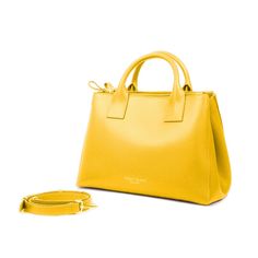 Channelling <b>classic & modern lines</b> it’s the perfect bag. Crafted in Italy with Palmelatto Leather Luxury Yellow Satchel With Handles, Affordable Yellow Satchel With Detachable Strap, Teddy Blake, Yellow Purse, Yellow Purses, Overnight Travel Bag, Multipurpose Bag, How To Make Handbags, Givency Antigona Bag