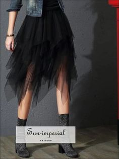 Sun-Imperial - Tulle Skirts Elastic High Waist Mesh Tutu Pleated Midi Skirt – SUN-IMPERIAL Rok Tile, Red Tutu Skirt, Tutu Skirt Women, Womens Tulle Skirt, Tule Rok, Long Midi Skirt, Gonna In Tulle, Bridesmaid Skirts, Skirt Tutu