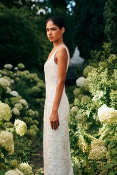 Viva Bridal Dress in Rose Jacquard | Emilia Wickstead Contemporary Bride, Bridal Dresses Lace, Minimalist Silhouette, Lace Bridal, Bridal Lace, Bridal Dress, Bridal Gown, Modern Elegance, Embroidered Lace