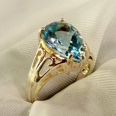 Aquamarine Cubic Zirconias Silver Vintage Designer Ring Center Stone Size 10mm Across Stamped (Sts 925) See Pic. Size 7 3/4 New Never Worn. Ring Color, Vintage Designer, Womens Jewelry Rings, Blue And Silver, Aquamarine, Ring Designs, Vintage Designs, Size 7, Women Jewelry