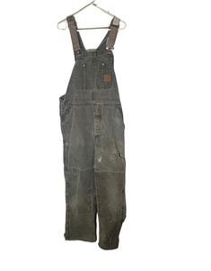 Overalls Carhartt  Olive green  Vintage  90s  Distressed  Workwear  Double knee XL Good used condition Green Overalls, Mens Overalls, Vert Olive, Green Vintage, Vintage 90s, Olive Green, Work Wear, Overalls, Bathing Beauties