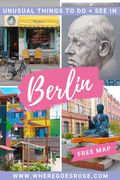 a collage of pictures with the words berlin and images of buildings