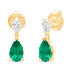 Introducing the 'La Pera Collction,' designed for the modern woman who appreciates timeless elegance. Perfect 8x6mm pear-shaped emeralds along with natural diamonds meet in unison, their clarity sure to turn heads. SKU BS30794E EMERALD SIZE 8x6mm COLORSTONE SHAPE Pear COLORSTONE WT 1.57cts DIAMOND WT 0.46cts Ethically sourced emeralds directly from our renowned Belmont mine in Brazil. Classic Emerald Pear-shaped Earrings, Classic Pear-shaped Emerald Earrings, Elegant Pear-shaped Emerald Earrings, Ethical Jewelry, Emerald Jewelry, Gold Material, Earring Necklace, Jewelry Branding, Ring Necklace