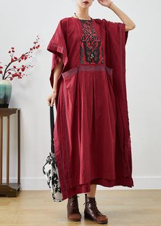 Elegant Mulberry Embroideried Patchwork Cotton Dresses Summer Cotton Dresses Summer, Casual Sundress, Modieuze Outfits, Style Minimaliste, Street Style Chic, Dresses Summer, Summer Fabrics, Bohemian Clothes, Mode Inspiration